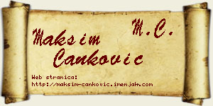 Maksim Čanković vizit kartica
